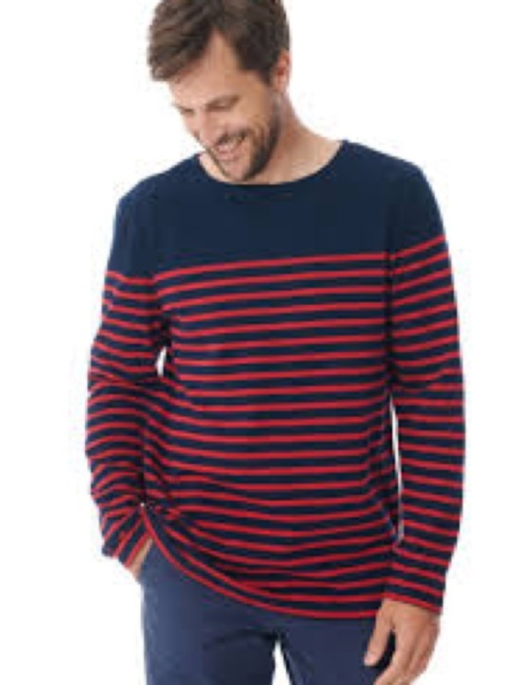 100% cotton Brooks Brothers Navy Tee with Red Stripe832